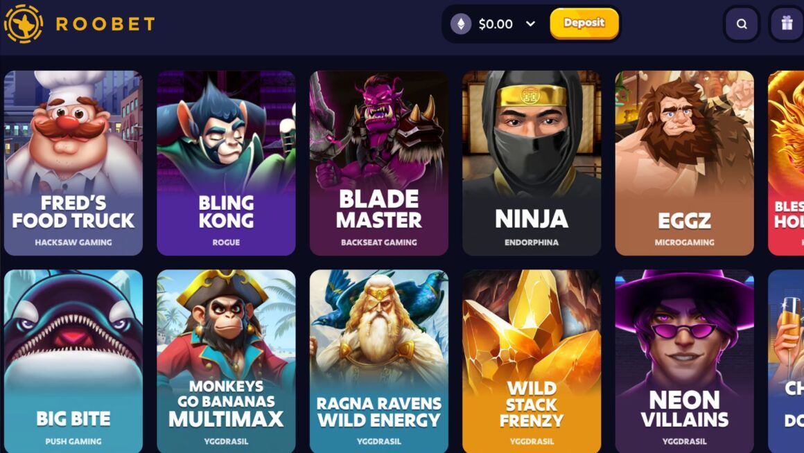 A screenshot of Roobet’s bonus buys games page